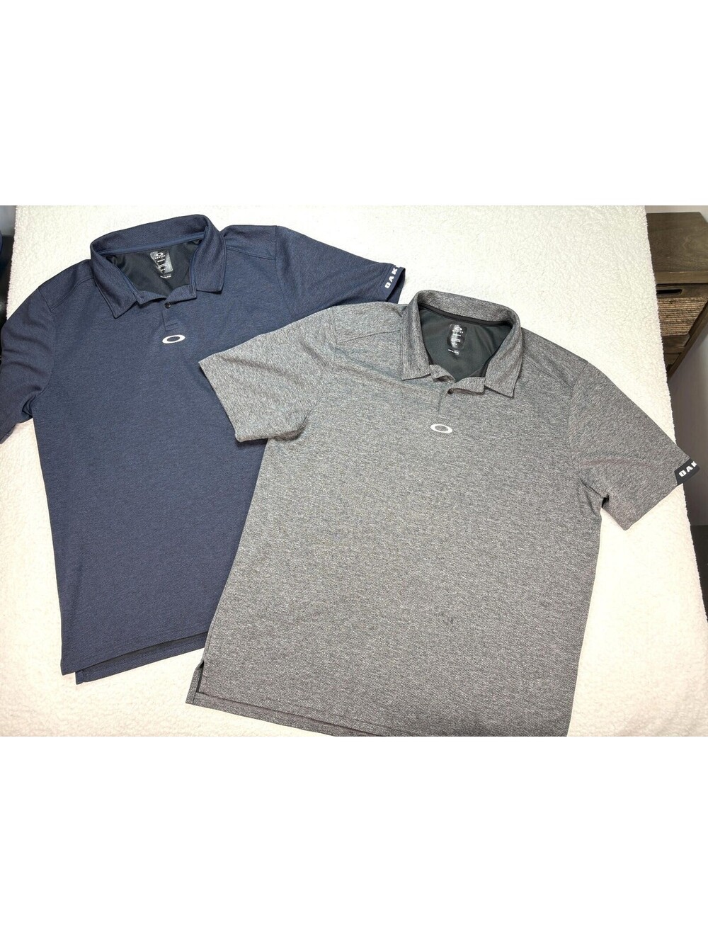 Oakley Performance Golf Polo Lot of 2 Mens 2XL Mesh Regular Fit Center Logo